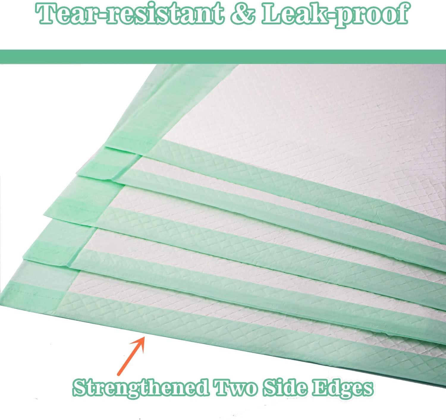 Disposable Underpads with Adhesive Tapes 23'' X 36'' Chucks Pads Heavy Absorbency Incontinence Pads, Waterproof Pee Pads, Thicker Chux Pads for Unisex Adult, Kids and Pet (40 Count)