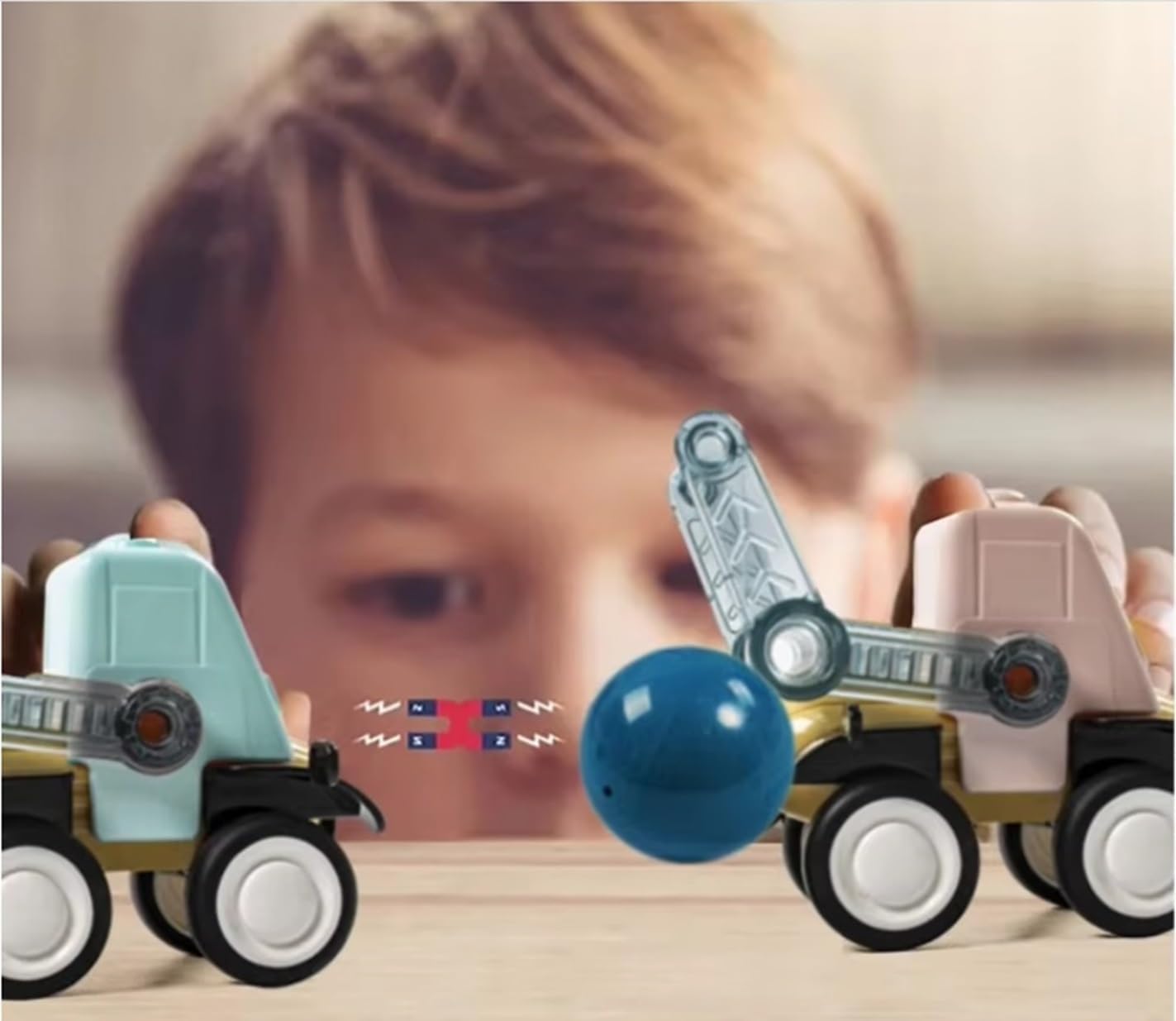 MAGMEN Mini Movers: Magnetic Blocks Building Set - Build Cars, Trucks, Planes & More! Fun & Imaginative STEM Learning Toys (79 pcs) for Kids Ages 3