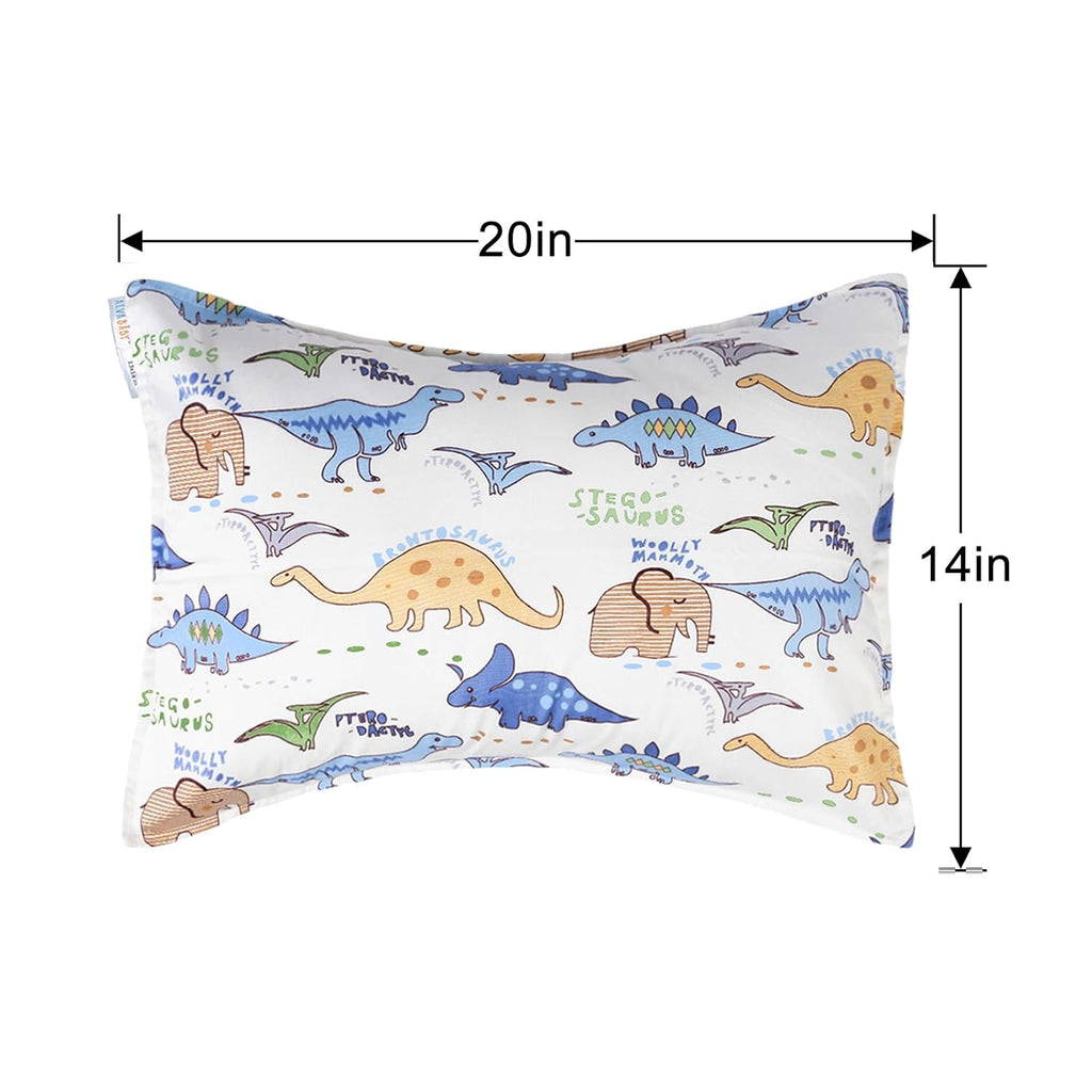 ALVABABY Toddler Pillowcases, Fits 14x19 in Kids Pillow, 2 Pack Organic Cotton Baby Pillow Cover Envelope Kids Pillowcases for Boys Girls 2L-TPW16-US