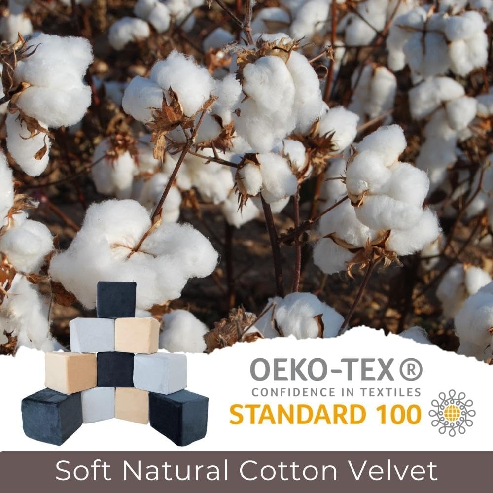 Wonder Space Plush Foam Blocks - Nursery Building & Stacking Toys for Toddlers Boys & Girls, Soft Smooth Velvet Cover, Early Education Gross Motor Skills & Brain Development (12 Cubes, Castle Rock)