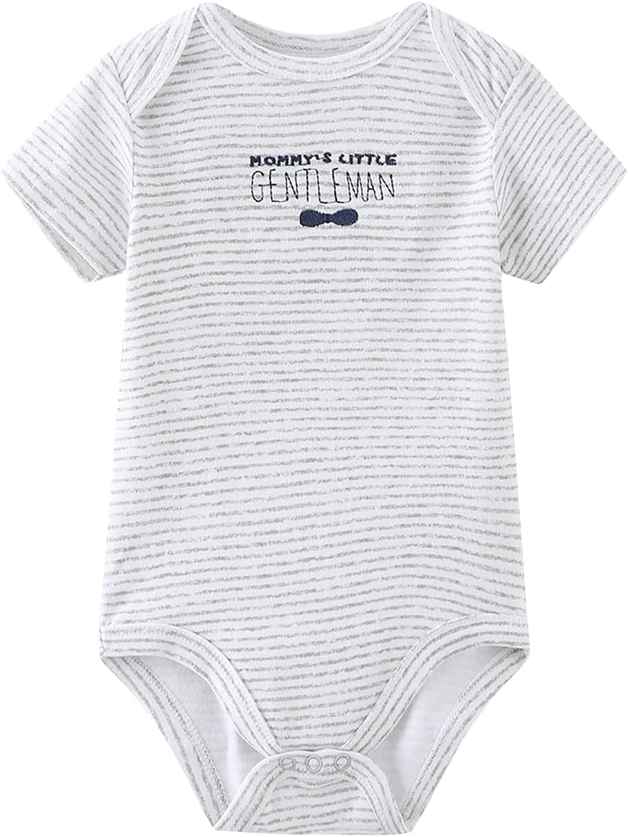 Baby Bodysuit Short Sleeve one-Piece Newborn Baby Clothes for Baby Boy and Girls