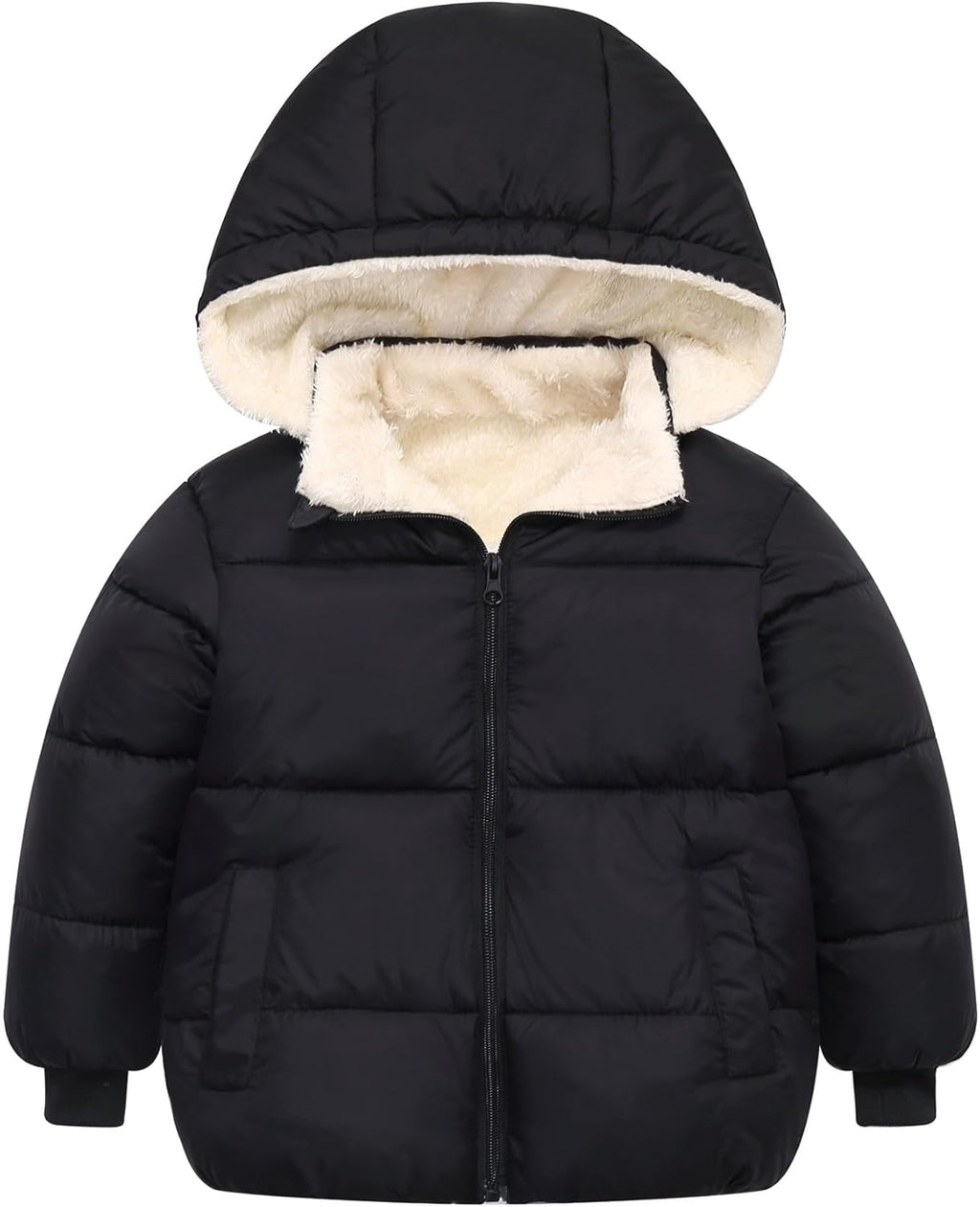 TUONROAD 1-6T Baby Girl Boy Winter Fleece Coats Toddler Warm Puffer Jackets Kids Down Alternative Outerwear