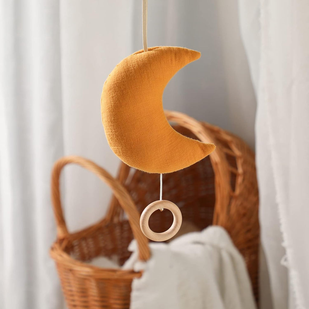 Baby Travel Toy with Music Box - Brahm's Lullaby Pull Musical Toy, Baby Mobile Crib Bed Bell Toy for Carriers and Cribs