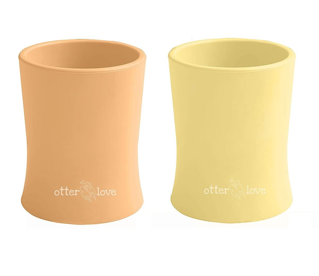 otterlove Silicone Baby & Toddler Training Cup - Pediatric OT Approved - 100% Platinum Pure LFGB Silicone - Unbreakable - Plastic Free - Tiny Cup Perfect for Baby Led Weaning