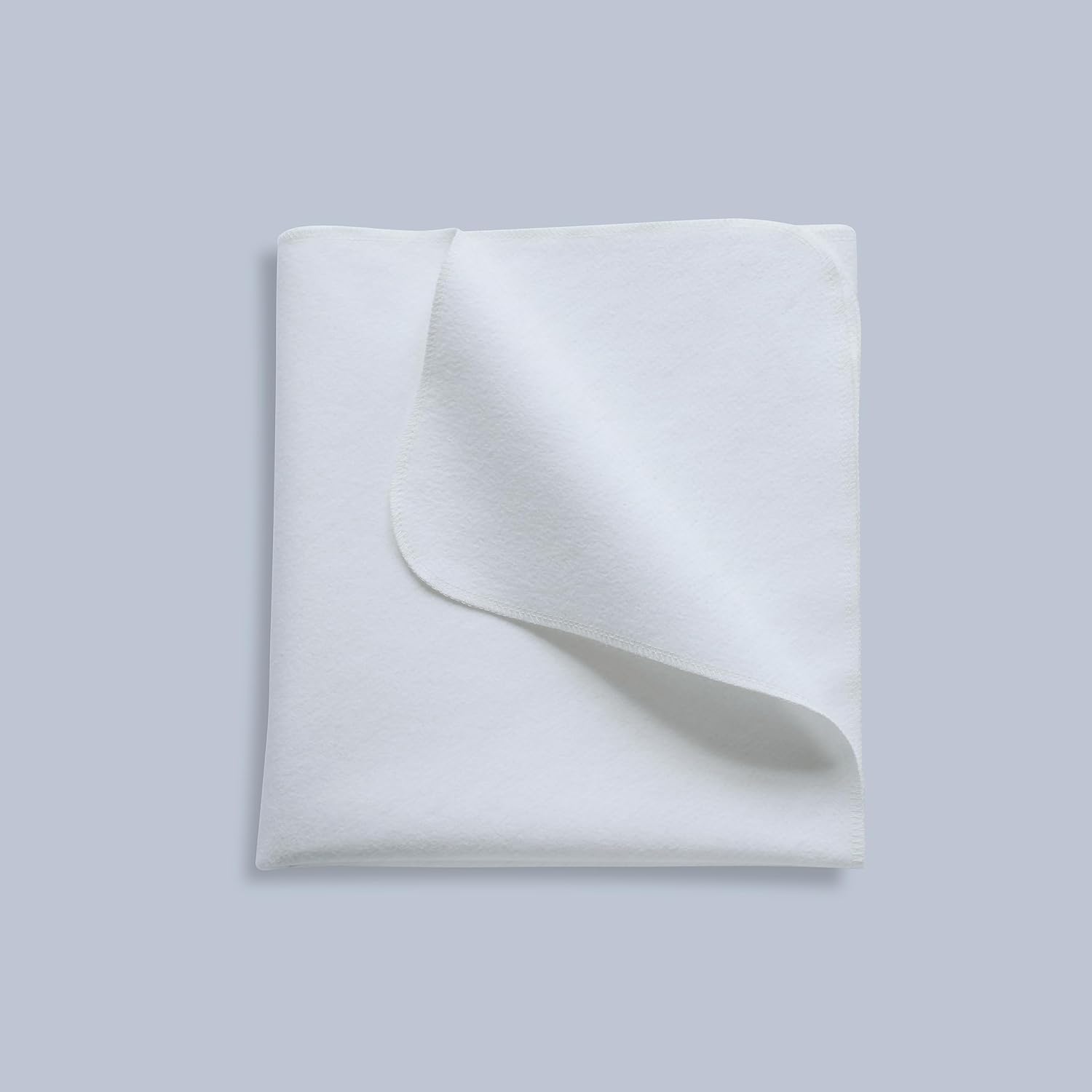 Waterproof Crib Pad, Mattress Protector - Reusable Incontinence Flannel Crib Protector, 27" x 50", for Baby, Toddler, Elderly, Pets - White