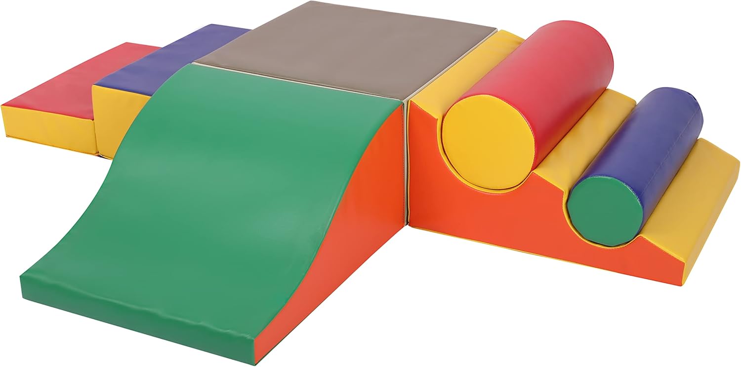 Toddler Foam Climbing Set Indoor - Kids Climb & Crawl Soft Activity Playset - Toddler Climber Gymnastics Equipment for Walking in Balance