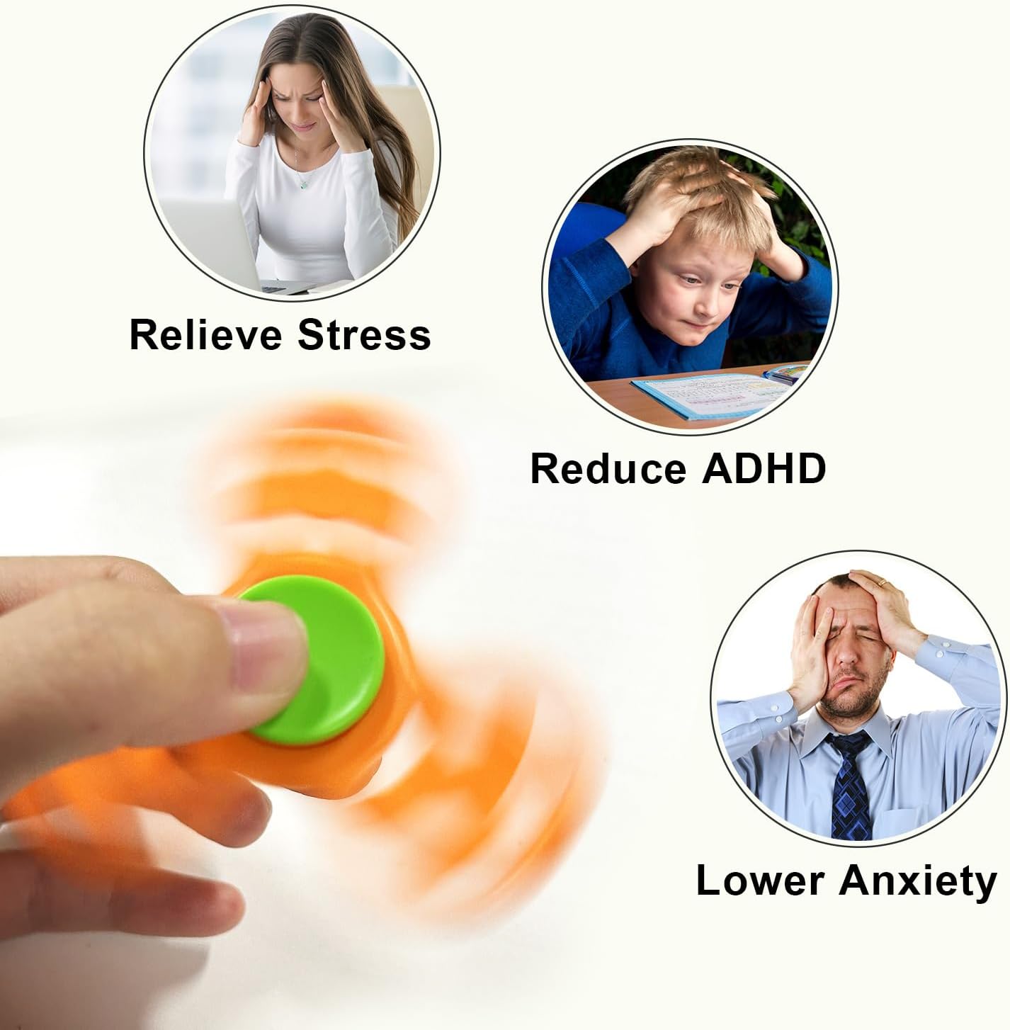 Fidget Spinner Fidget Toys 24 Pack,Party Favors Supplies Birthday Gifts Goodie Bags Stuffers for Kids Adults,Sensory Toys for Anxiety ADHD Stress Relief,Carnival Treasure Box Toys Classroom Prizes