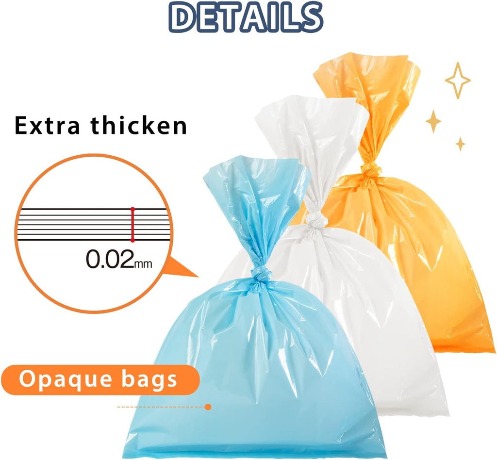 Odor Sealing Disposable Diaper Bags XS/300 Count Diaper Sacks Scented Diaper Trash Bags Large Capacity Diaper Disposal or Pet Waste Bags
