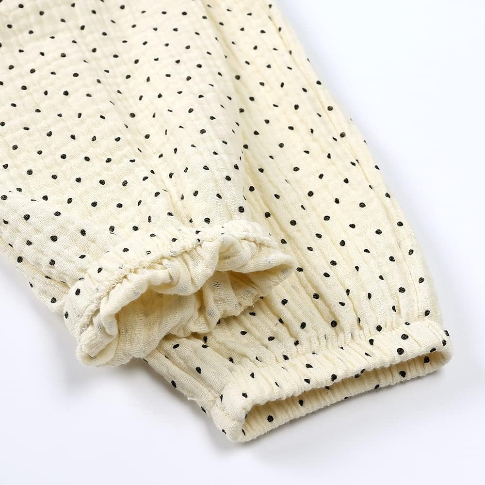 MYGBCPJS Baby Boys Girls Cotton Linen Trousers Kids Casual Ankle Pants Loose Long Bloomers
