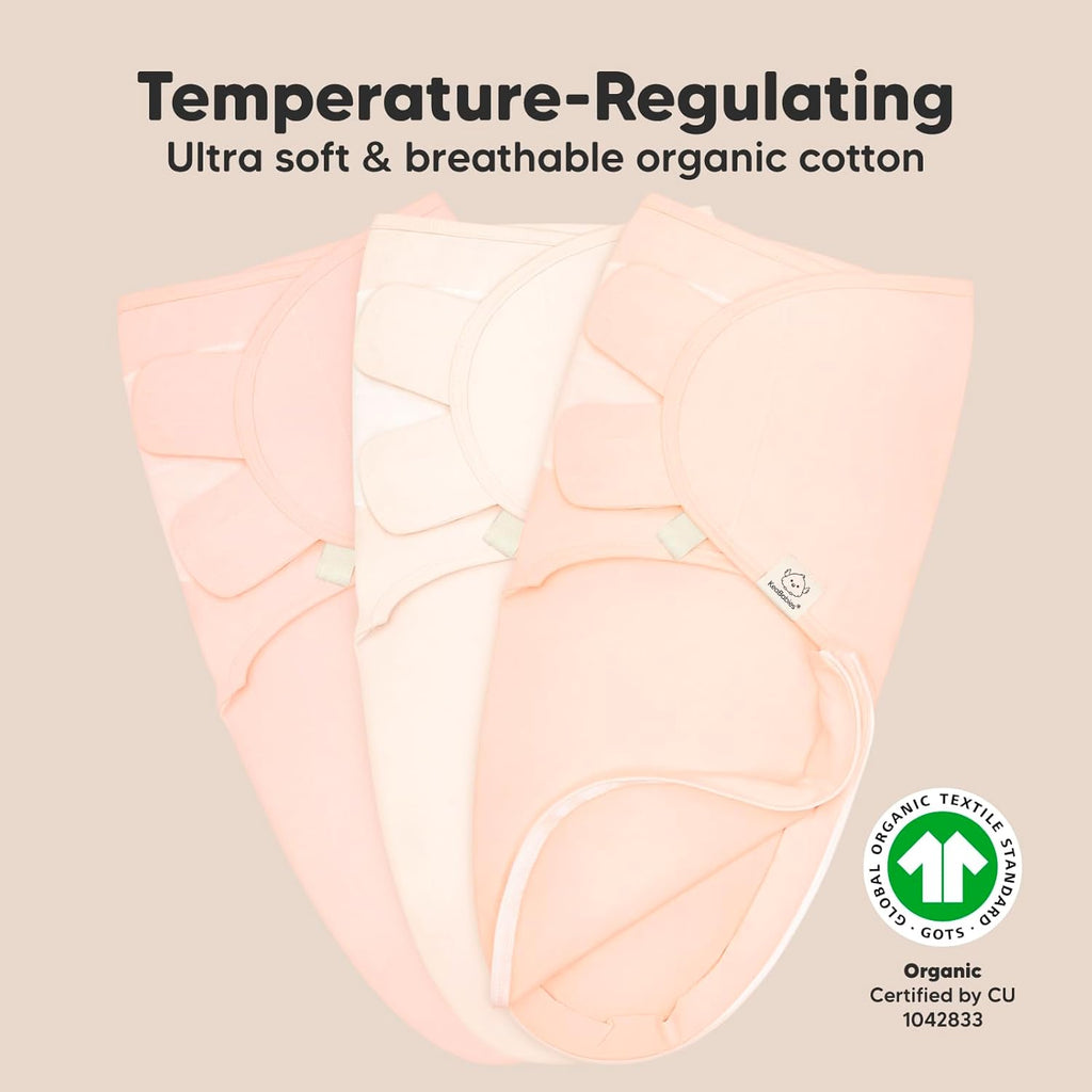 Baby Swaddle Sleep Sacks with Zipper - 3-Pack Swaddles for Newborns 0-3 Months, Infant, Baby Girls, Boys, Soft & Durable Newborn Sleep Sack,Easy Diaper Change Swaddling Blanket(Angelic)