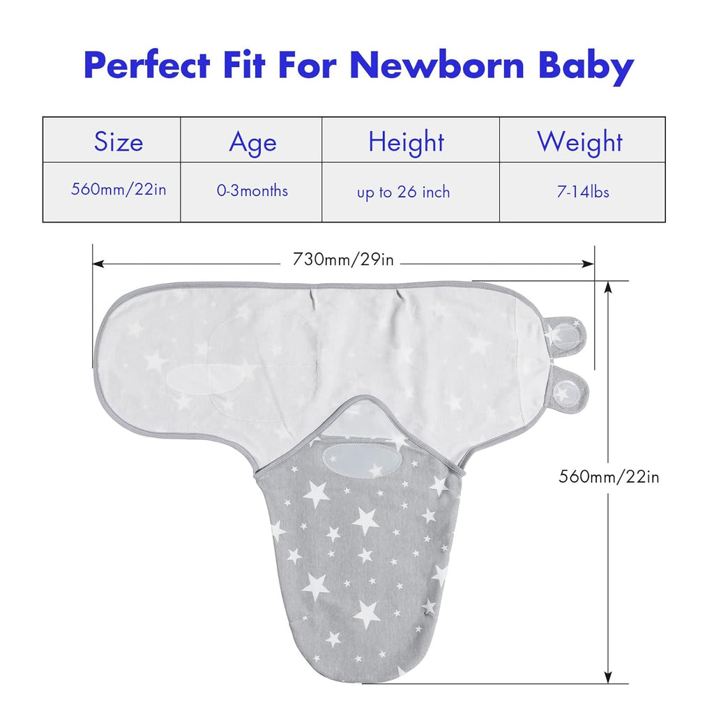 Soarwg Kids Baby Swaddle, Swaddle Blanket, Swaddle Sack, Organic Nursery Swaddling Blankets 0-3 Months, Standard 100 by Oeko-TEX, Adjustable Newborn Swaddle Wrap Infant Sleep Sacks 4 Pack Small