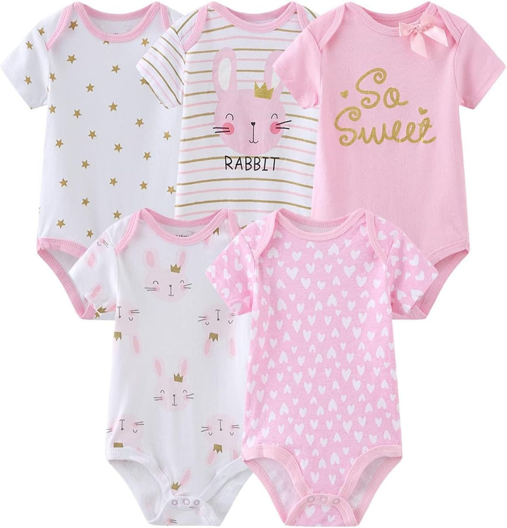 Newborn Layette Gift Set 27-Piece Baby Girl Clothes Bodysuits, Pants Essentials and Accessories 0-12Months