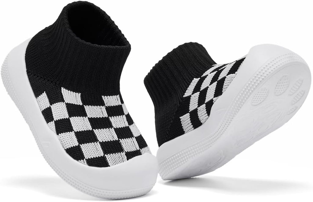 Eashi Baby Boy Girl Non-Skid Indoor Infant Walking Shoes Breathable Warm Elastic Sock Shoes with Memory Sole Protect Toes Outdoor Sneakers