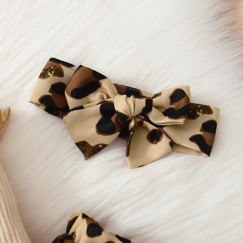 Newborn Baby Girl Clothes, Infant Girl Outfits Long Sleeve Ruffle Romper + Floral Pants + Headband Set