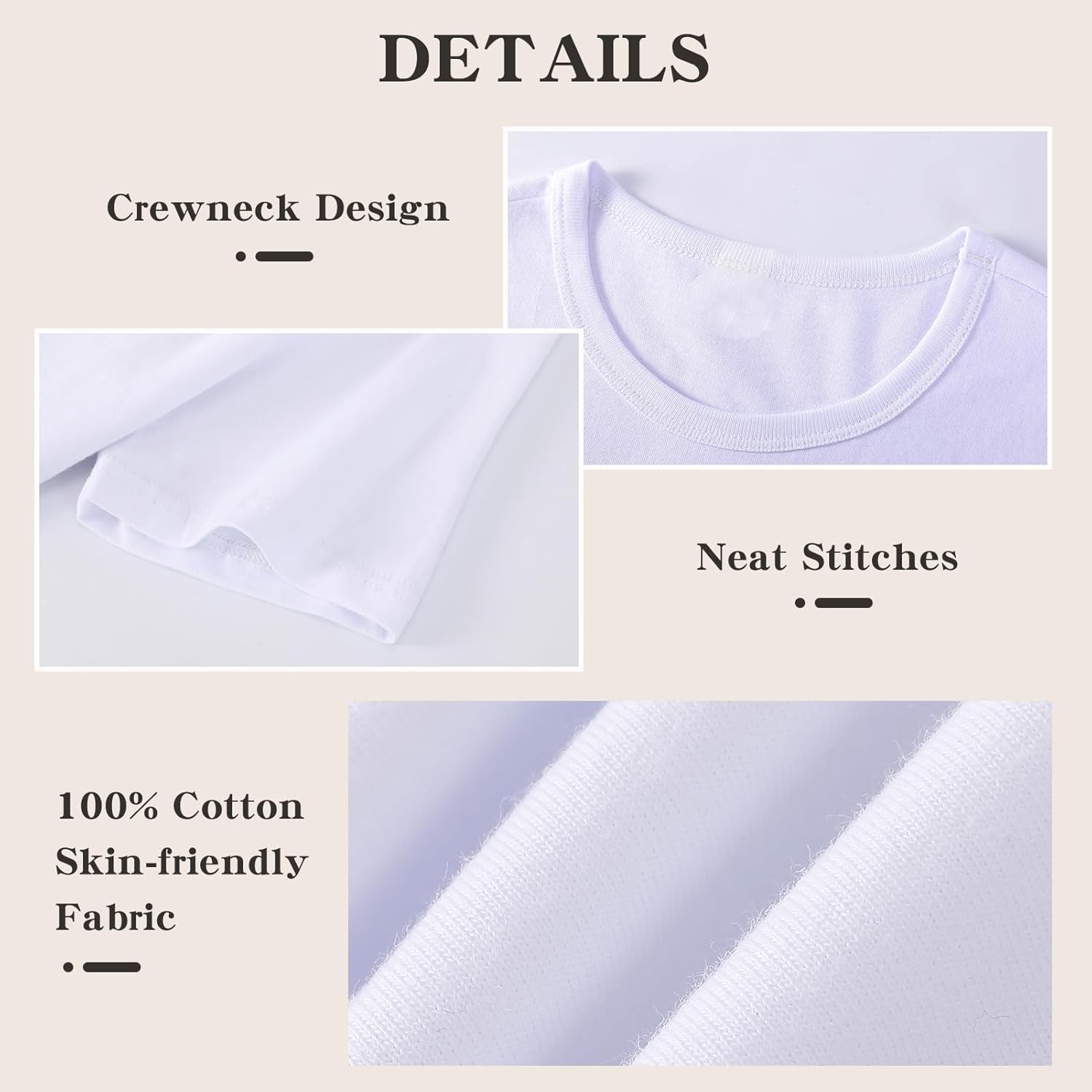 3 Pack Kids T-Shirt Cotton Short Sleeve Tee Shirts for Unisex Boys and Girls Toddler Summer Crew Neck Tops