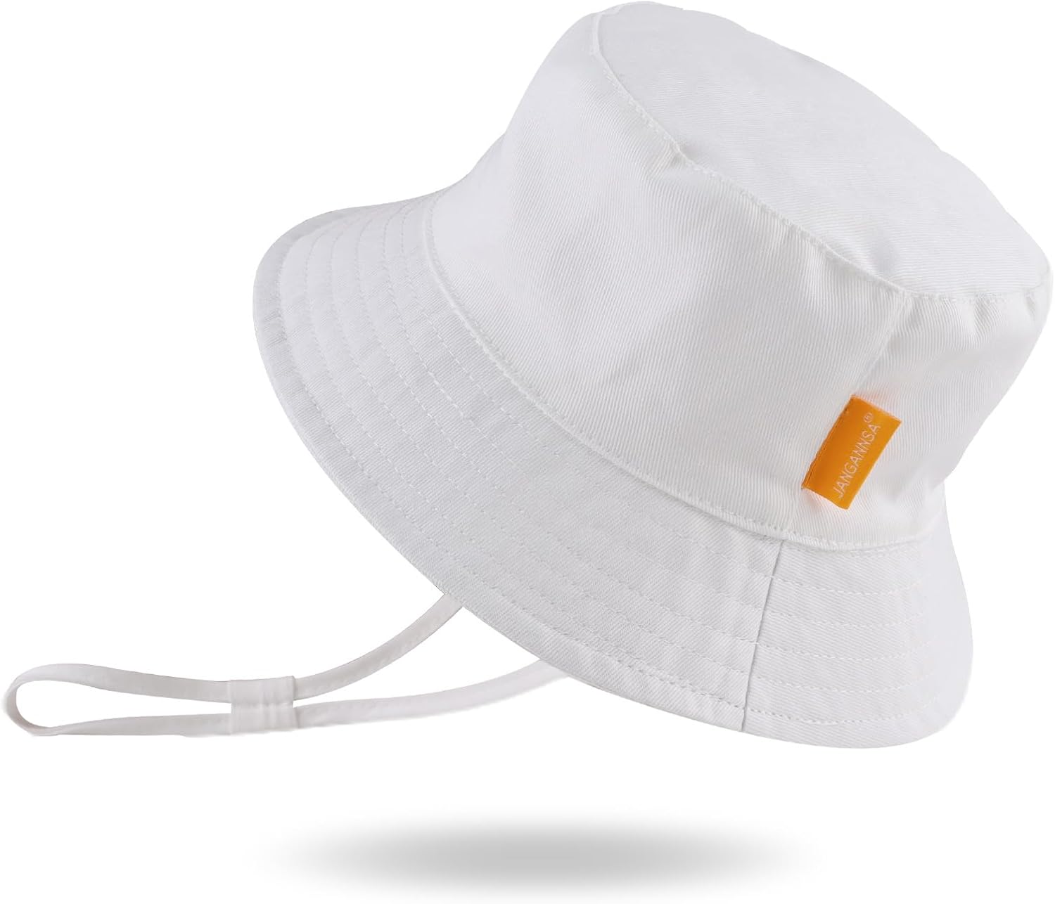 JANGANNSA Cotton Baby Sun Hat Infant Toddler Boys Girls Bucket Hats Summer Sun Protection Kids Beach Caps