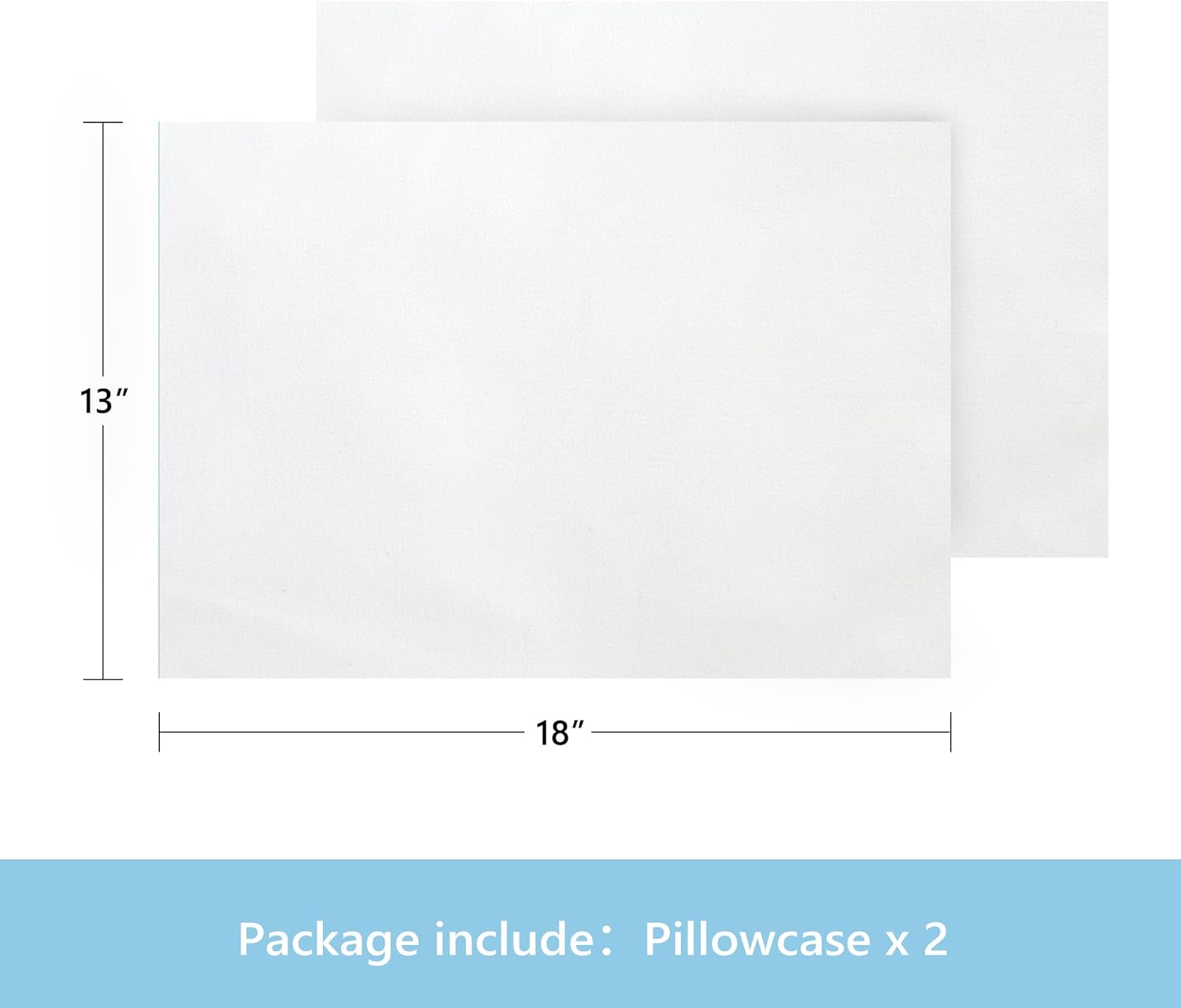 TILLYOU Toddler Pillowcase 2 Pack with Envelope Closure,13" x 18" Silky Soft Microfiber Travel Kids Pillow Cases for Boys and Girls,Pure White
