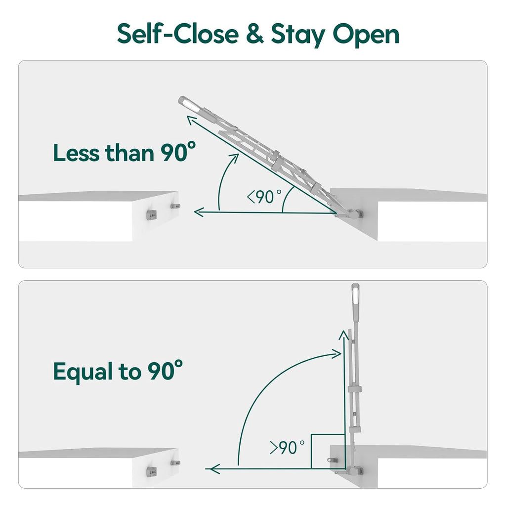 Babelio 34" Extra Tall Baby/Dog Gate with No Threshold Design Walk Thru Door, 26-43" Auto Close Safety Gate for Babies, Elders and Pets, Fits Doorways, Stairs, and Entryways, Grey