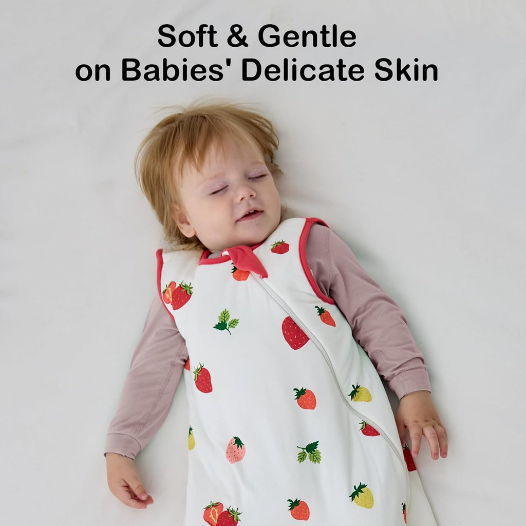 BubblePanda Rayon Made from Bamboo Sleep Sack 12-18 Months 0.5 Tog Soft Lightweight Toddler Sleep Sack 1t for Babies 2-Way Zipper Wearable Blanket Baby 12 Months
