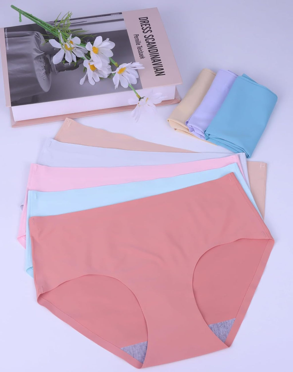 Finihen Teen Girls Underwear Seamless Big Girls Panties No Show Multipack.