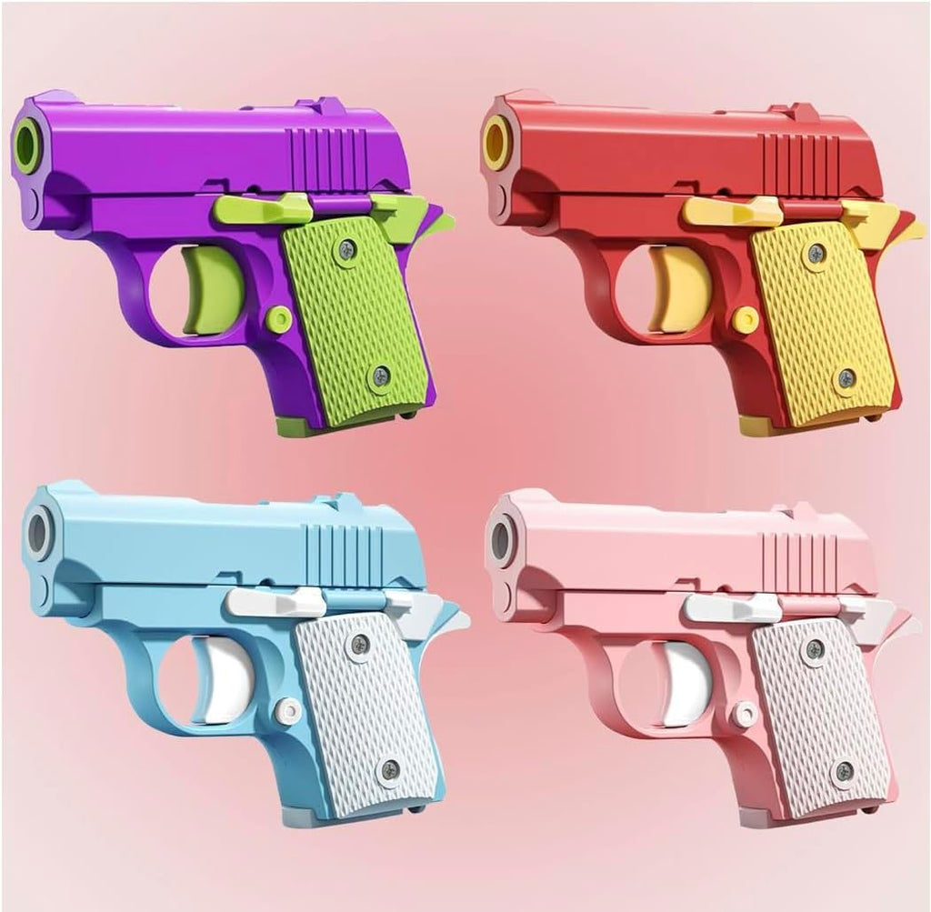 Fidget Gun Toy, 3D Printed Mini Toy, Stress Shot, Gravity Fidget Toy, Gun Fidget Toy, Fidget Toys Adults & Kids, Pink