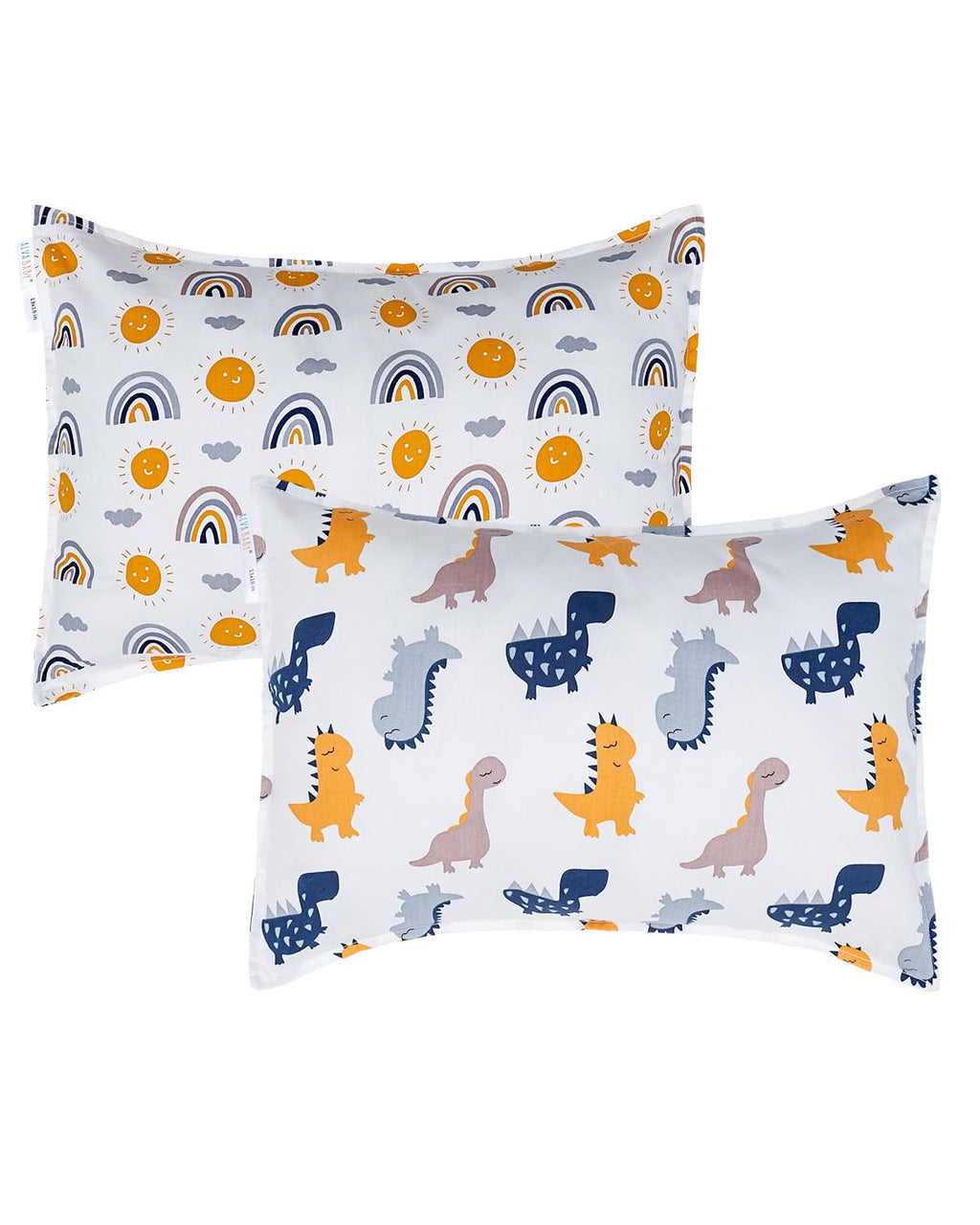 ALVABABY Toddler Pillowcases 2 Pack Organic Cotton Kids Pillow Cover Fit 13"x 18" or 12"x22" Envelope for Girl Boy Sleepy Travel