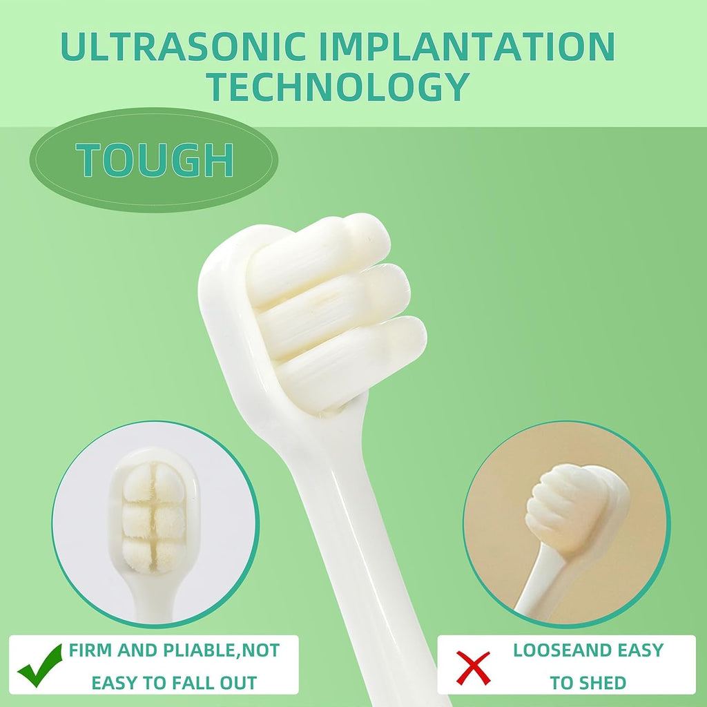 Neverfade Dinosaur Kids Toothbrush - Extra Soft Wide Head Toothbrush Tor Baby, 0.08mm Soft Filament Toddler Toothbrush for Kids 2-4,Make Brushing Fun and Protect Kids Delicate(Yellow)