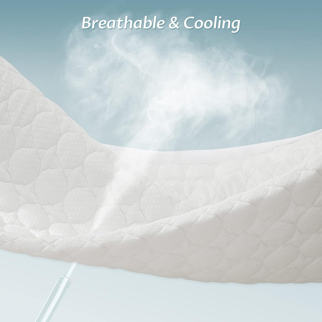 Full Size Waterproof Mattress Protector Fitted Quilted Mattress Pad Cover with Deep Pocket Up to 15''