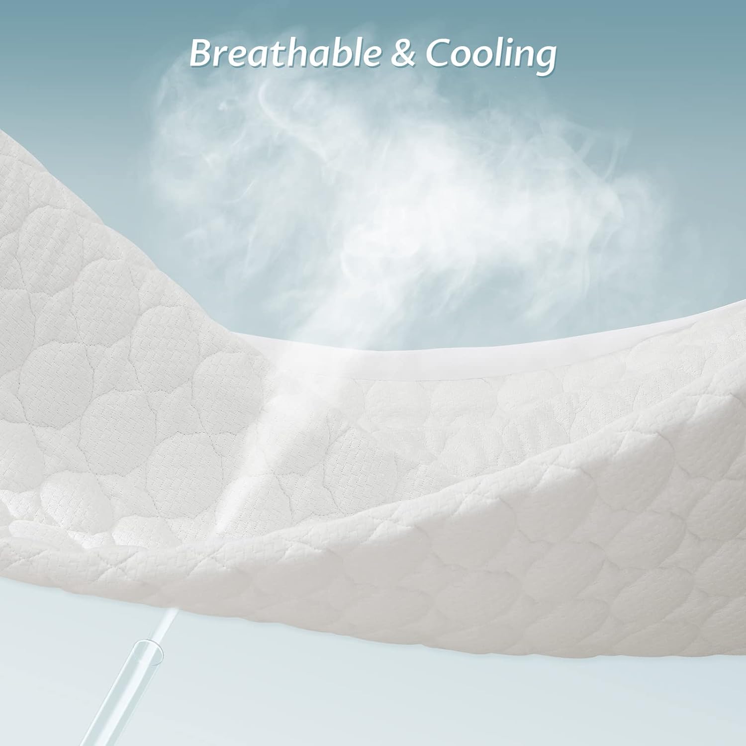 Full Size Waterproof Mattress Protector Fitted Quilted Mattress Pad Cover with Deep Pocket Up to 15''