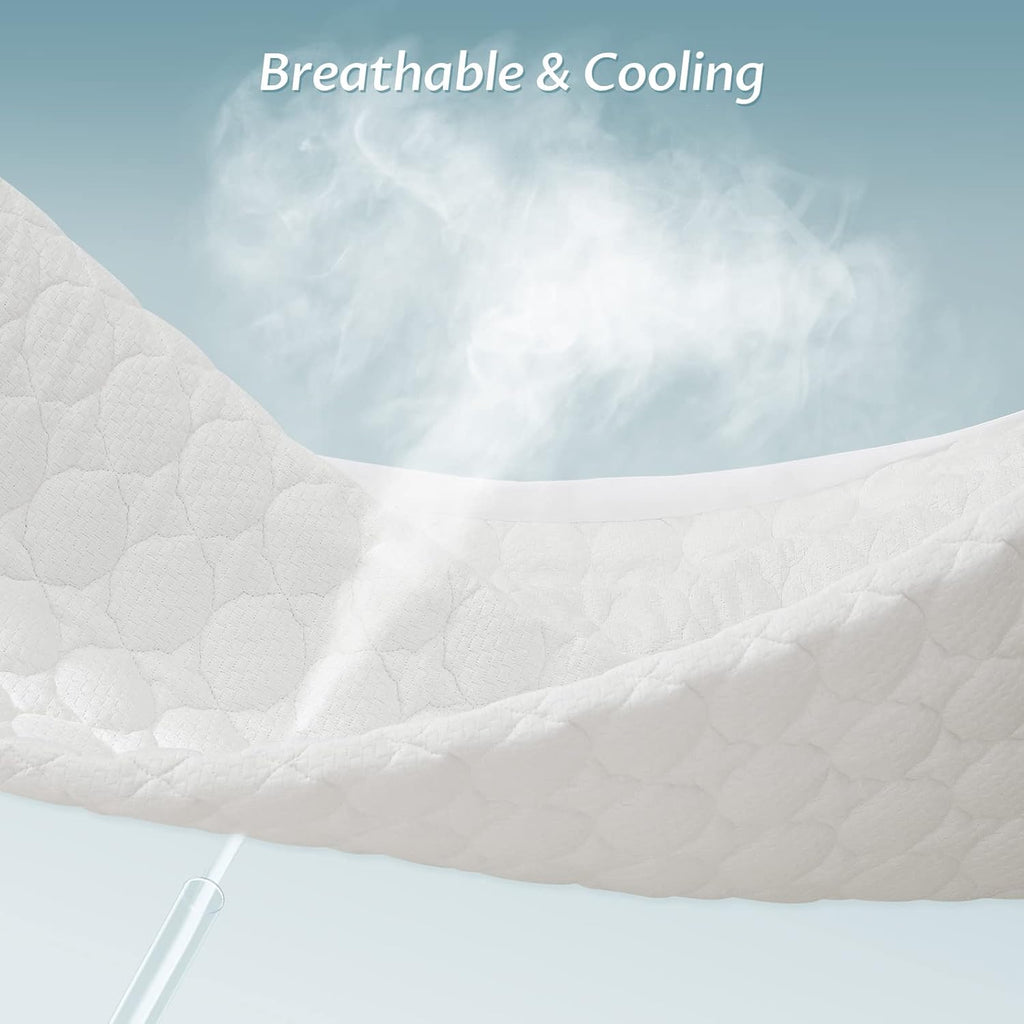 Queen Size Waterproof Mattress Protector Fitted Quilted Mattress Pad Cover with Deep Pocket Up to 18''