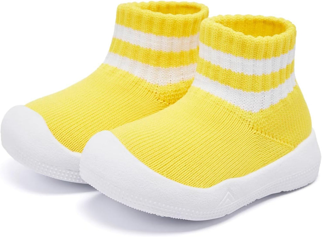 Eashi Baby Boy Girl Non-Skid Indoor Infant Walking Shoes Breathable Warm Elastic Sock Shoes with Memory Sole Protect Toes Outdoor Sneakers