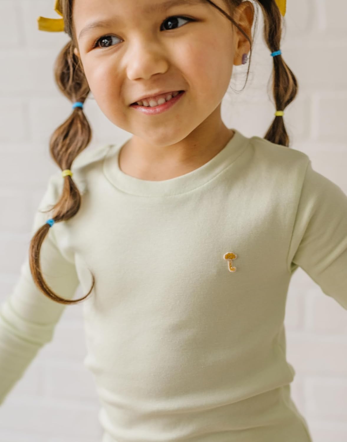 moimoln 6M-8Y Modal Cotton Solid Soft Breathable Baby Toddler Boys Girls Snug fit Pjs Long Sleeve Pajamas Set Sleepwear Daily