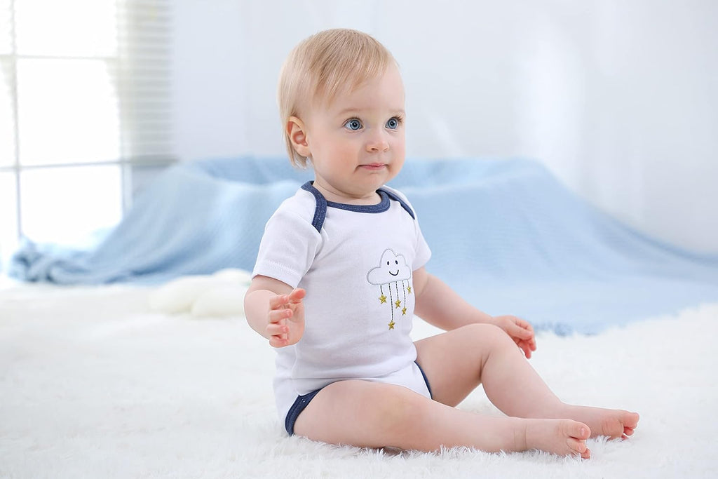 Baby Bodysuit Short Sleeve one-Piece Newborn Baby Clothes for Baby Boy and Girls