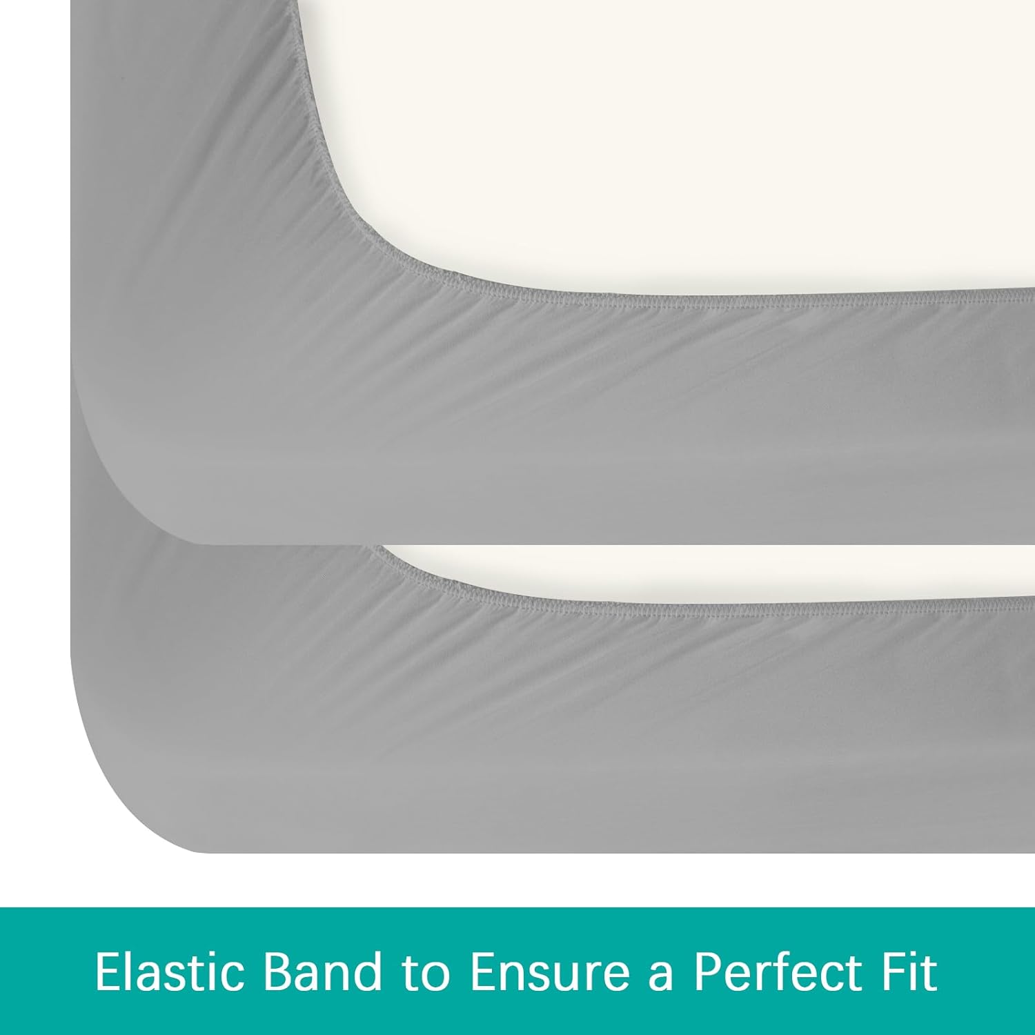 Biloban Mini Crib Sheets Fitted Waterproof 38'' x 24'', 2 Pack Mattress Protector Cover Fits for Dream on Me/Newton Mini Crib Mattress, Portable Sheet for Boys & Girl