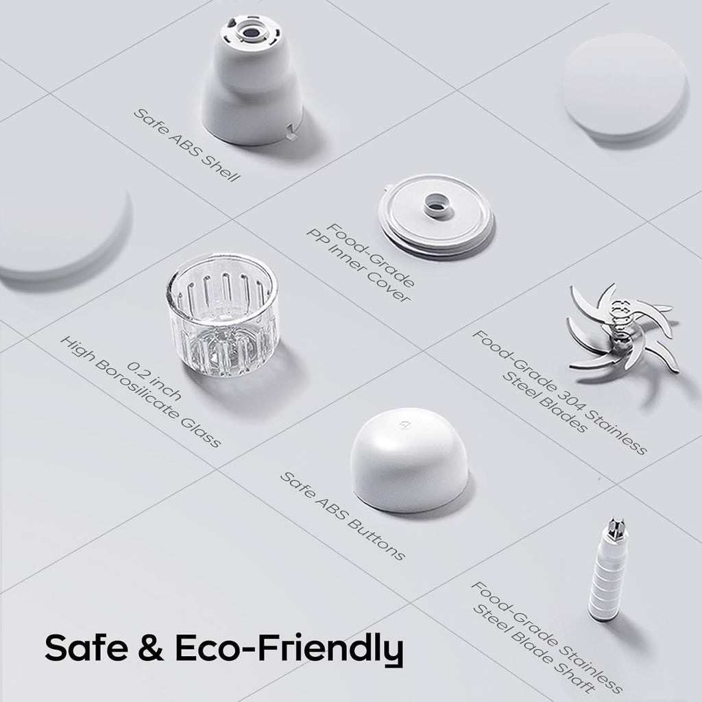 Bc Babycare Baby Food Maker-Baby Food blender for Fruit, Vegatable & Meat,Mini Food Processor for Potatoes, Grapes & Strawberries,White,10oz