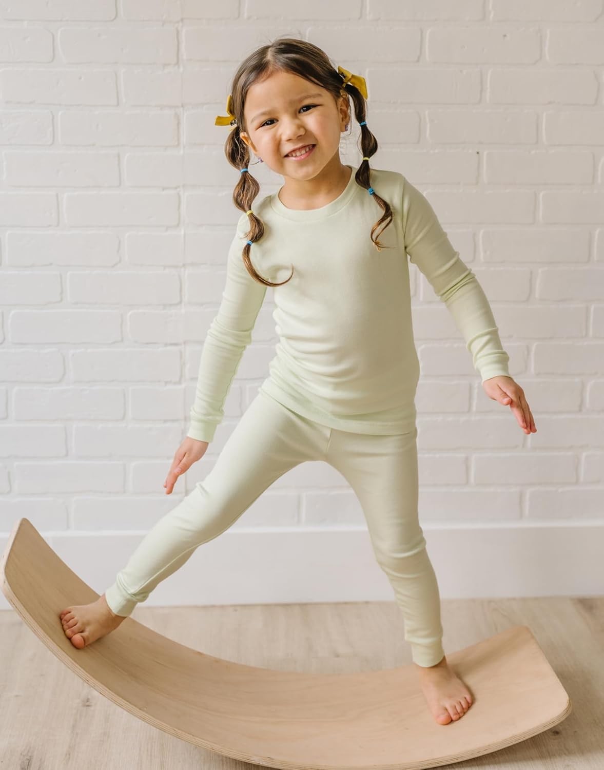 moimoln 6M-8Y Modal Cotton Solid Soft Breathable Baby Toddler Boys Girls Snug fit Pjs Long Sleeve Pajamas Set Sleepwear Daily