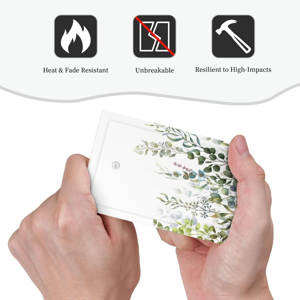 Green Eucalyptus Leaf Plant Herbs Springnature Light Switch Cover Plate 1 Gang No Device Blank Electrical Wall Plates Faceplate Decorative Switch Plate for Bed Room Living Room Decor