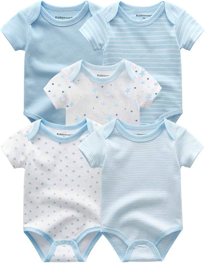 Kiddiezoom Unisex Newborn Baby Short-Sleeve Bodysuit Baby Layette Essentials Giftset Clothing Set
