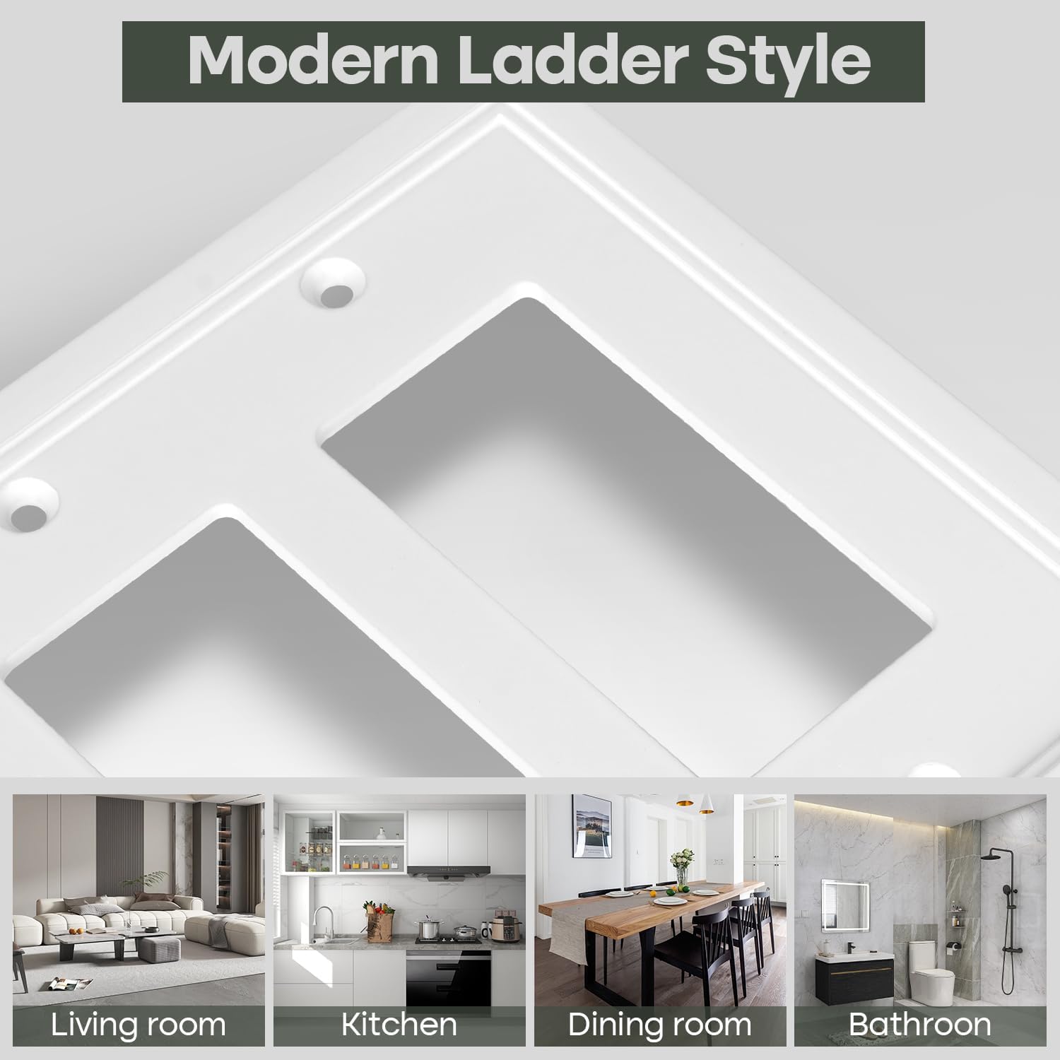 Double Decorator Switch Cover Plate White Classic Decorative Decorator Switch Plates Cover 2 Gang Rocker Wall Plate Cover for Duplex Toggle, 2 Pack