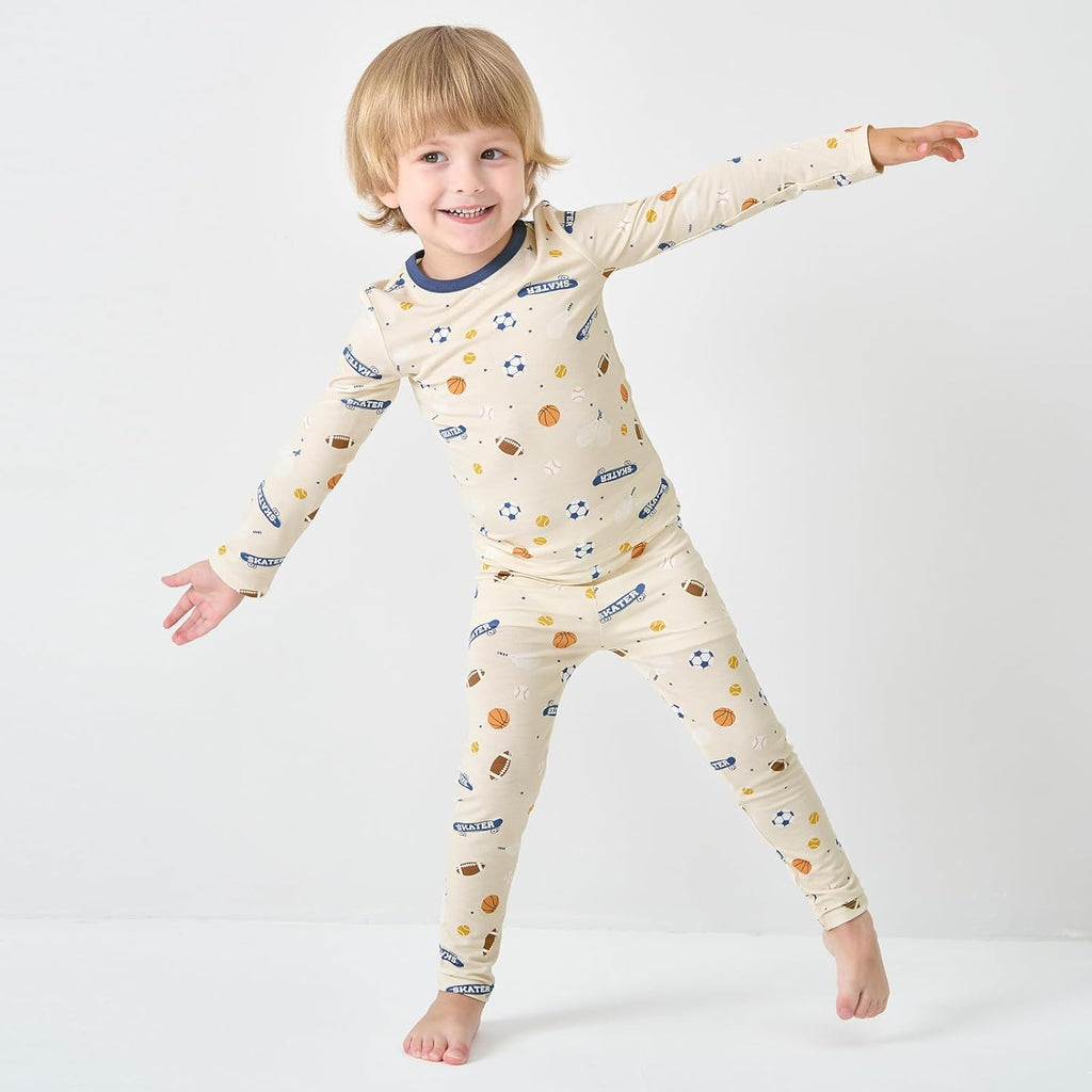 pureborn Baby Toddler Kids Viscose from Bamboo Pajamas Set Pjs 2pcs 18M-8Y