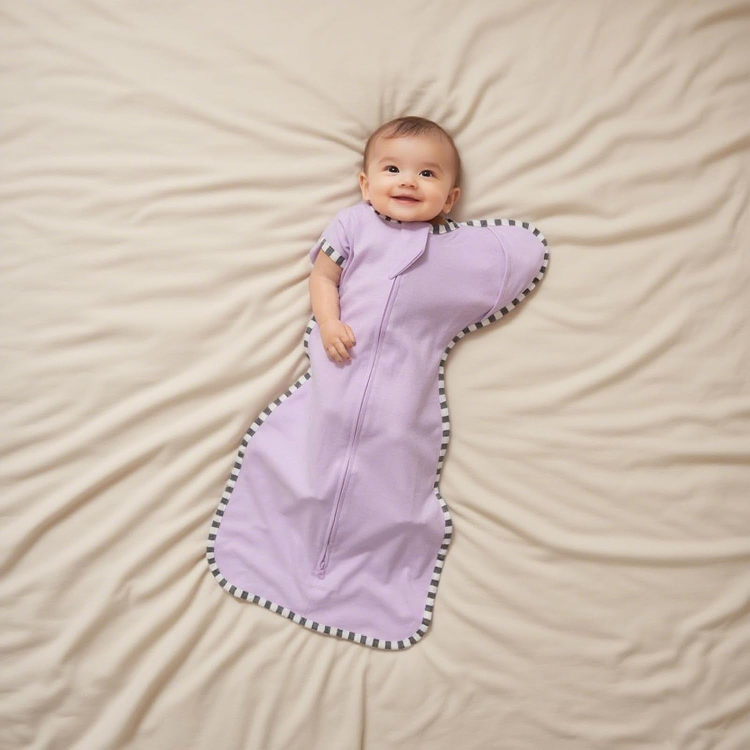 Baby Swaddle Blanket for Newborns and Infants,2-Piece Set Infant Pajamas,Bidirectional Zipper,Easy to Put On and Take Off