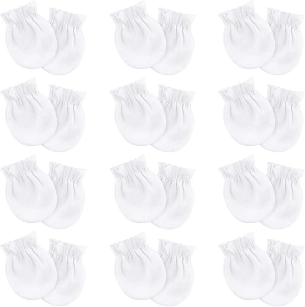 Newborn Baby Mittens No Scratch Cotton Elastic Wrist Gloves Infant Toddler Mittens for Baby Boy Girl 0-6 Months