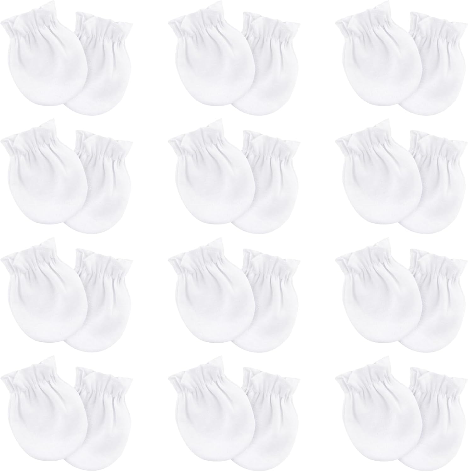 Newborn Baby Mittens No Scratch Cotton Elastic Wrist Gloves Infant Toddler Mittens for Baby Boy Girl 0-6 Months