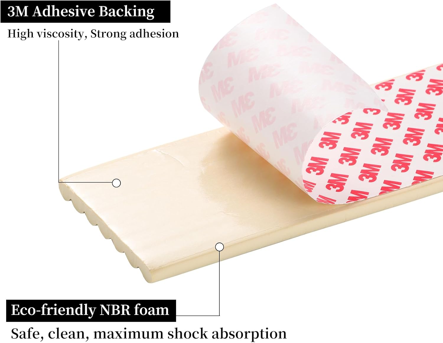 Corner Protector for Baby, Widen Edge Protector with Adhesive Backing, Baby Proofing Edge Corner Protect Self Adhesive Furniture Guard Bumper for Table, Desk, Fireplace (White, 6.6ft)