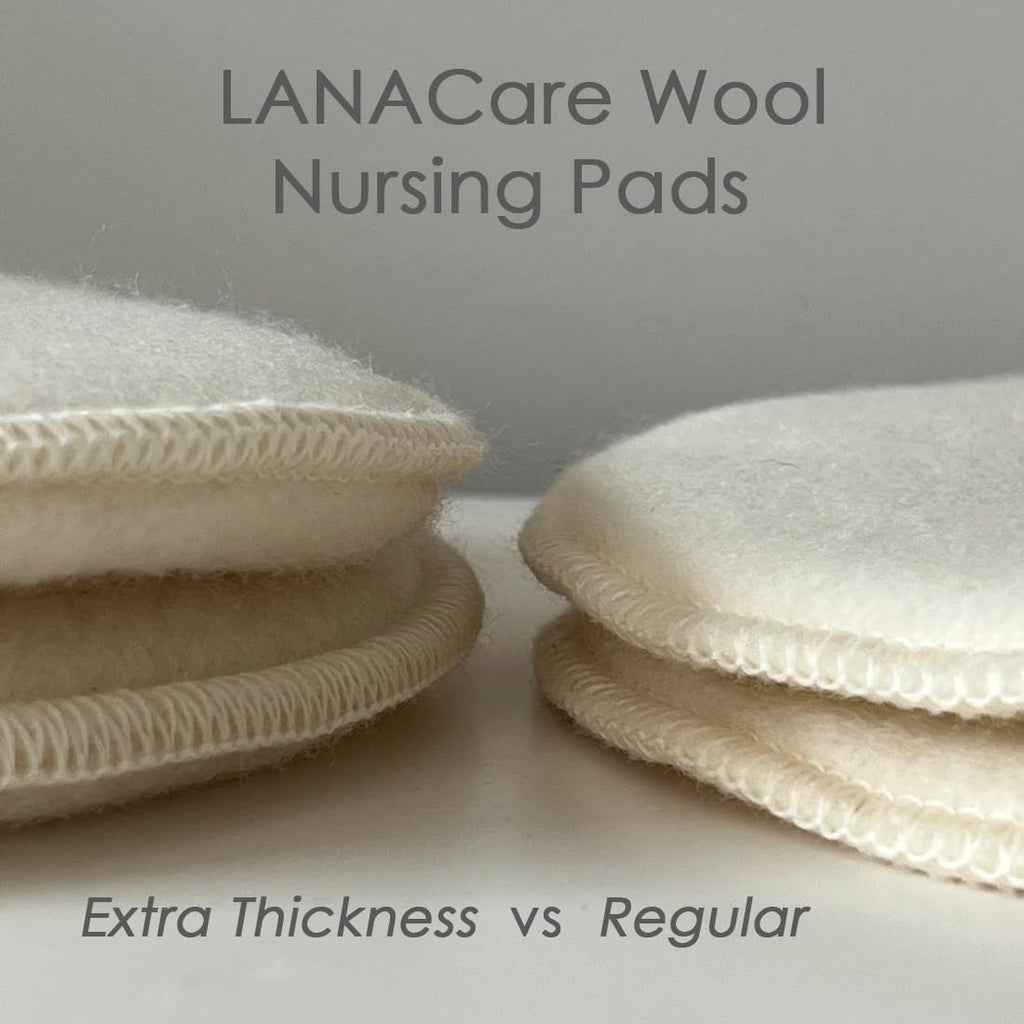 Soothingly Soft Merino Wool Nursing Pads, Style Softline, Extra Thickness, 5 in. Diameter (XS)