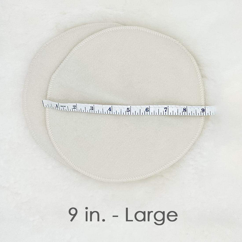 Merino Wool Nursing Pads, Style Softline, Regular Thickness, Size Large - 9 in. Diameter