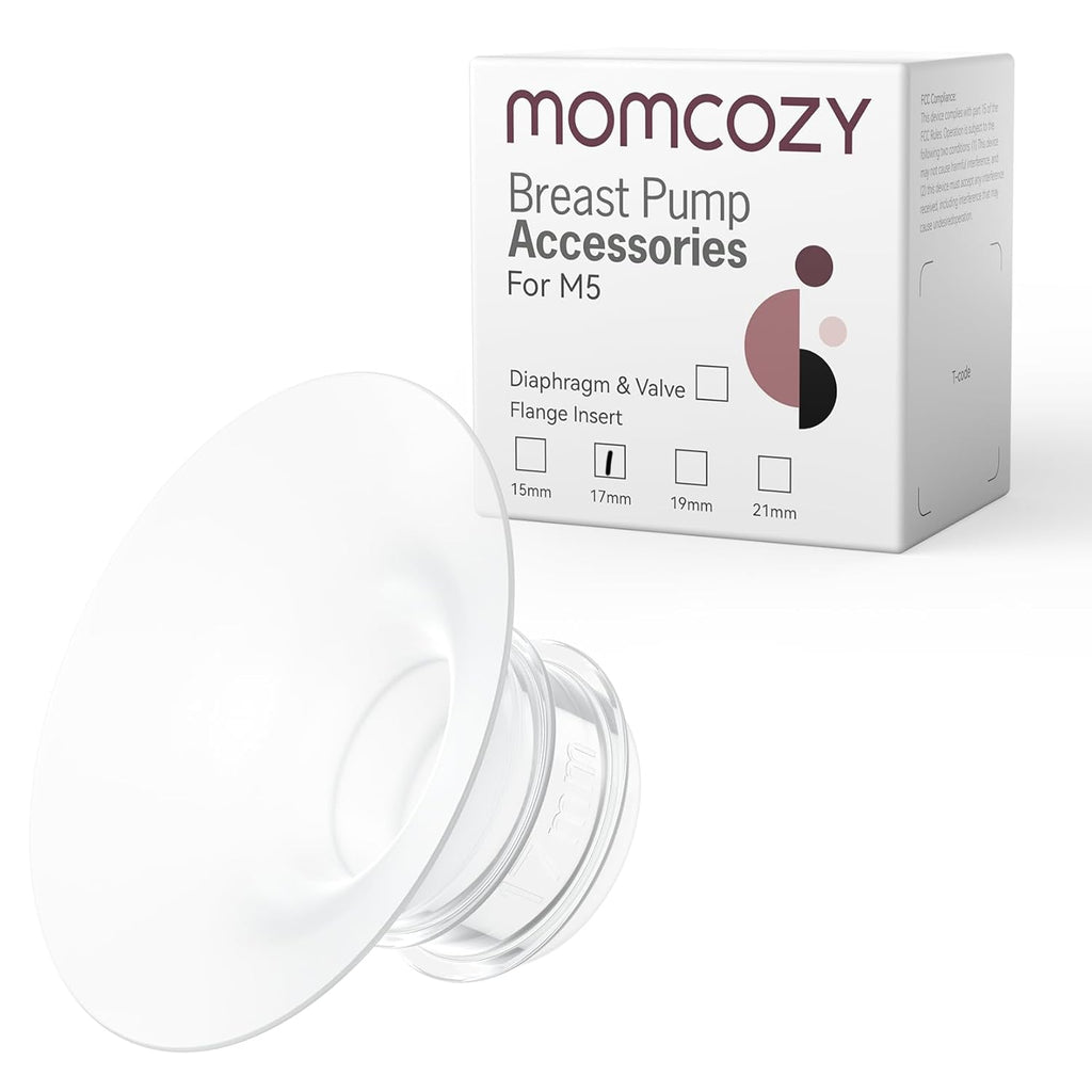 Momcozy Flange Insert 17mm Compatible with Momcozy M5. Original M5 Breast Pump Replacement Accessories, 1PC (17mm)