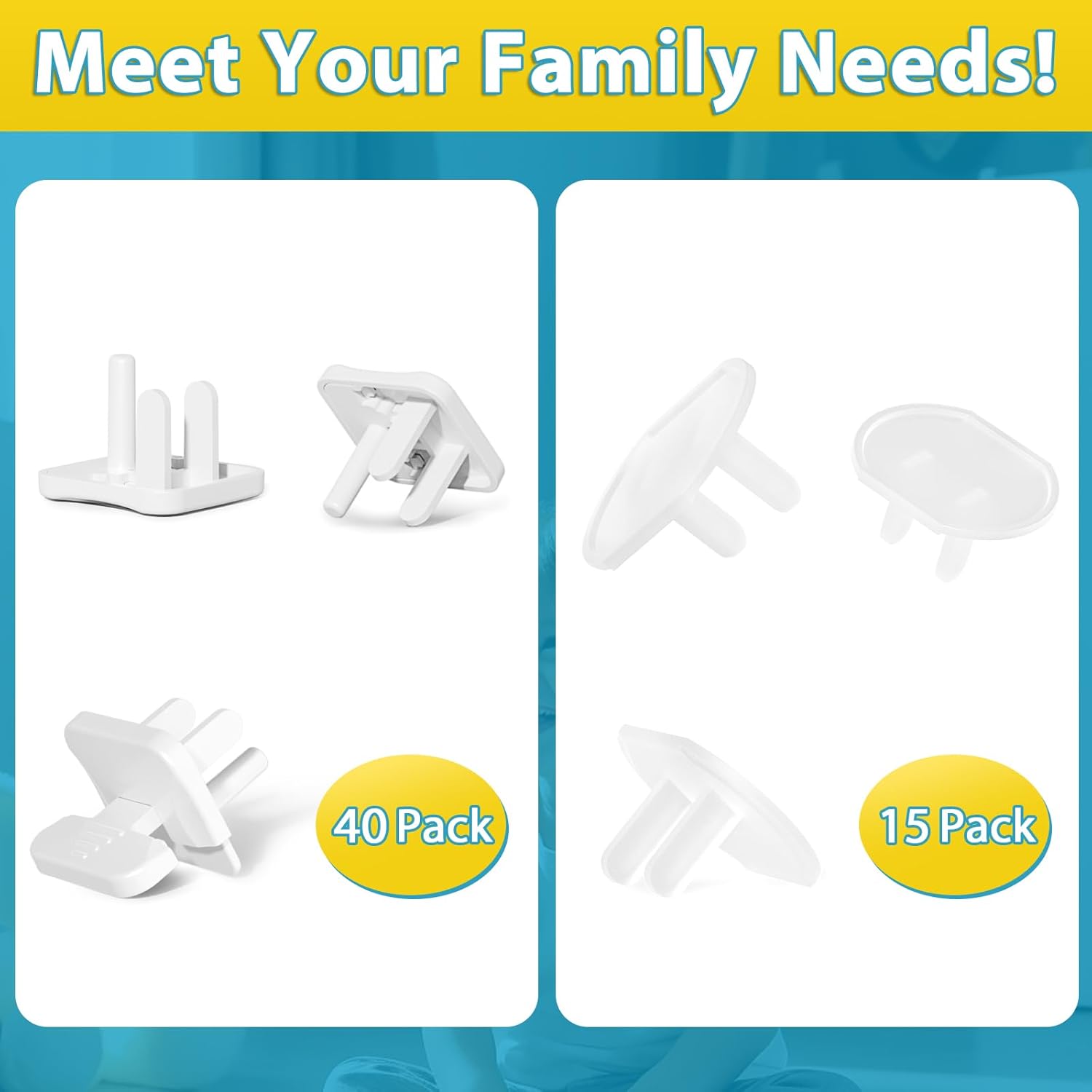 Babepai Outlet Covers Baby Proofing 55-Pack White, Child Proof Electrical Protector Safety Baby Safety Plug Covers