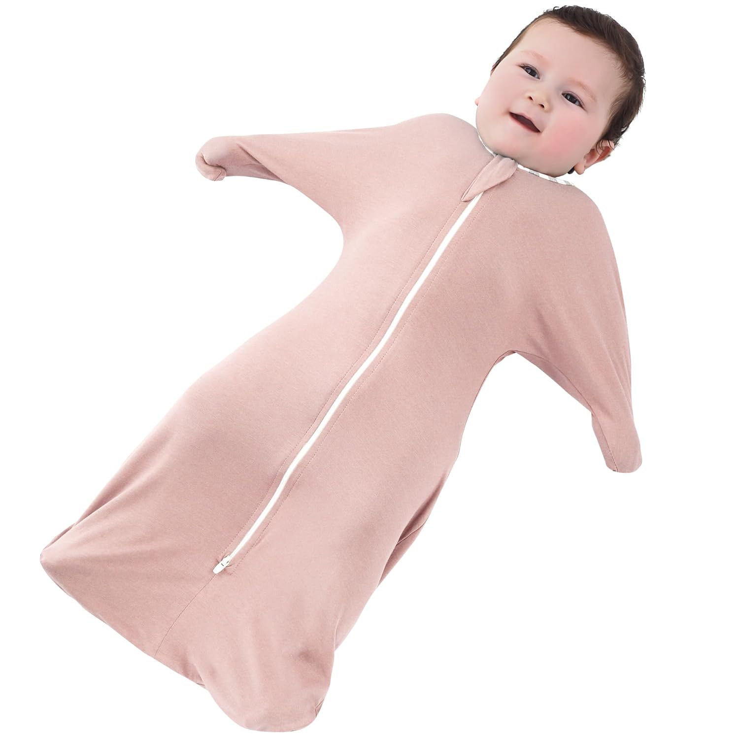 PuppyPaws Baby Sleep Sack, Transition Swaddle, Sleep Sack 3-6 Months, Wearable Blanket Baby with 2-Way Zipper, Swaddles for Newborns Summer, 95% Rayon derived from Bamboo, 5% Spandex