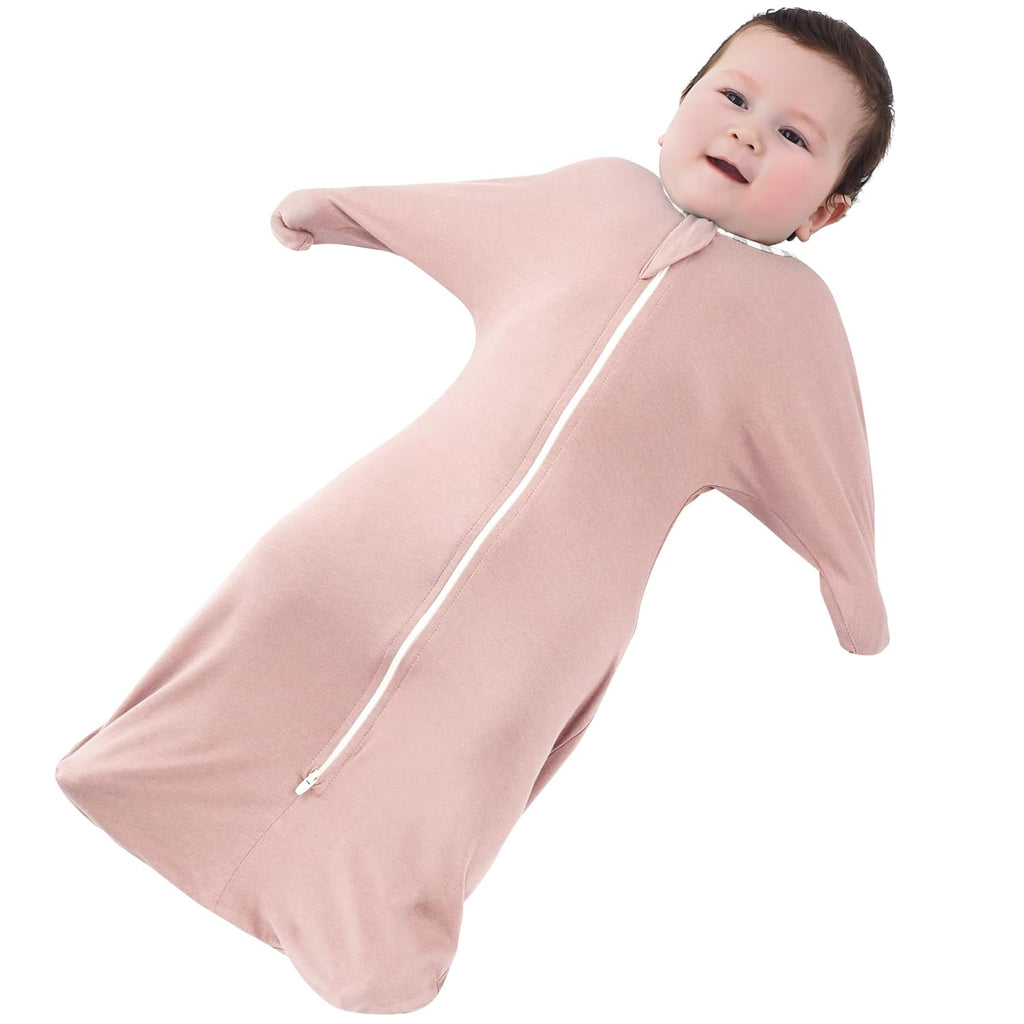 PuppyPaws Baby Sleep Sack, Transition Swaddle, Sleep Sack 6-9 Months, Wearable Blanket Baby with 2-Way Zipper, Swaddles for Newborns Summer, 95% Rayon derived from Bamboo, 5% Spandex